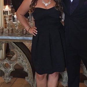 Express black strapless dress